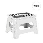 FOLD STEP STOOL STRIPE 9INCH WHITE