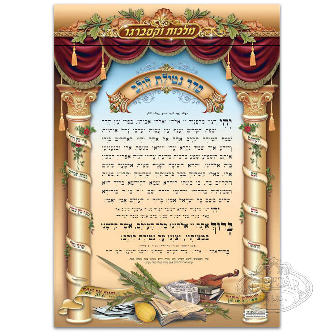 Laminated Poster פוסטר נטילת לולב חוטים
