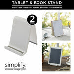 2pk Tablet and Book Holder - White