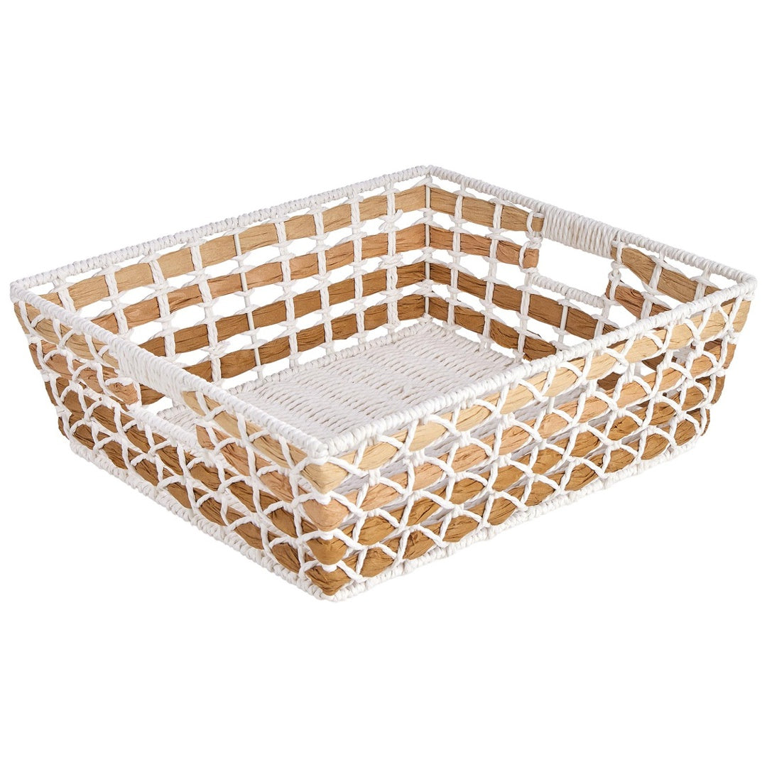 Paper Rope Shelf Tote -15x13x5"