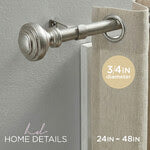 DoorKnob Single Curtain Rod Painted 24-48