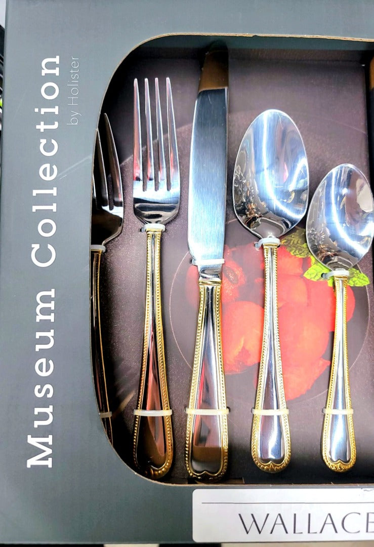 Sinclair Gold 65 Pc Flatware Set, Service for 12