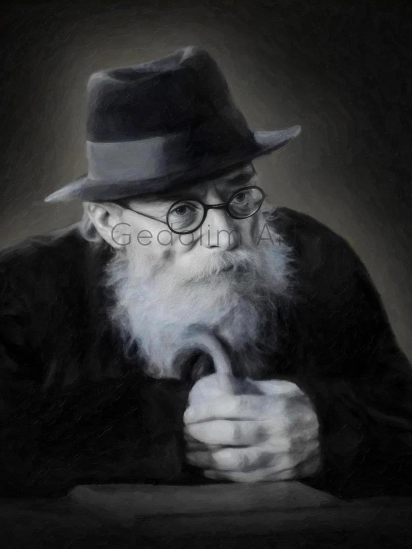 Avraham Yeshayahu Karelitz - אברהם ישעיהו קרליץ - Chazon Ish - Elegant Vinyl Portrait For Noy Sukkah