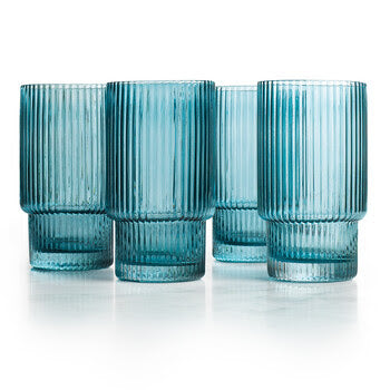 Sullivan St Set of 4 Highball Blue