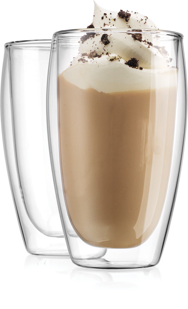16OZ Double Wall Thermo Glass Latte Macchiato Glasses Set of 2