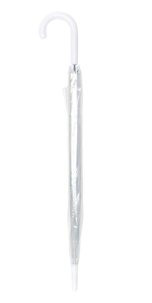 23'' Straight Auto Open Clear White Handle Umbrella