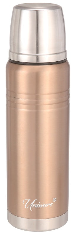 Gold Double Wall Stainless Steel Flask 17oz