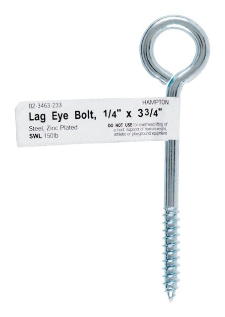 BOLT EYE LAG 1/4"X3-3/4"