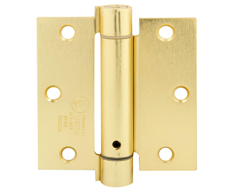 3-1/2" Residential Spring Hinge Satin Brass