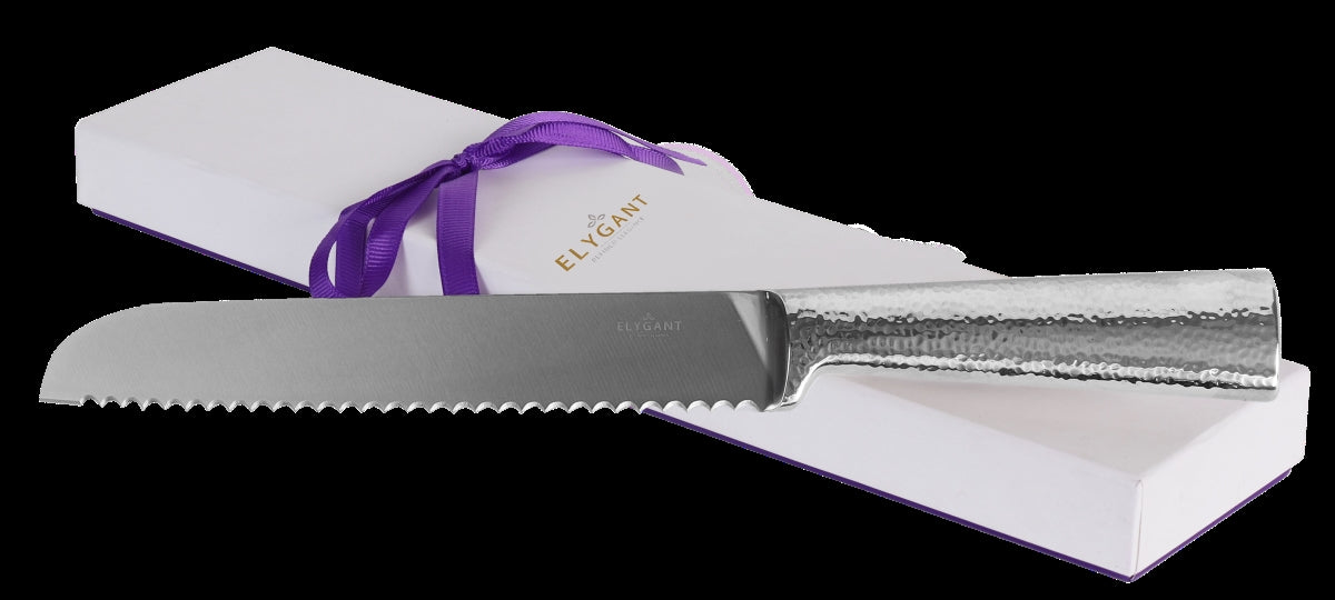 Elygant S''S Hammered Knife Serrated