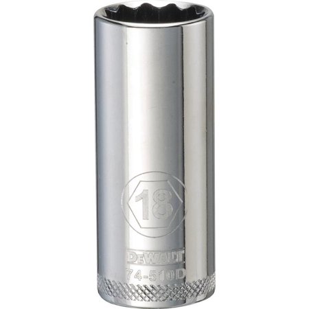 DeWalt 18 mm X 3/8 in. drive Metric 12 Point Deep Socket