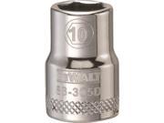 DeWalt 10 mm X 3/8 in. drive Metric 6 Point Socket
