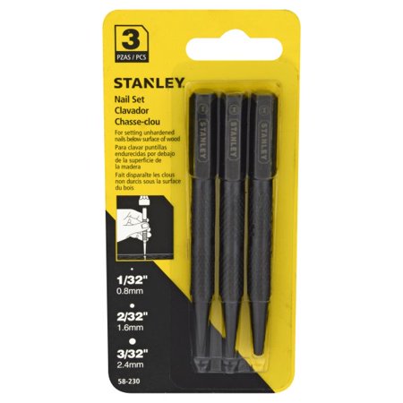 3PC. NAIL SET PACK 1/32"-3/32"