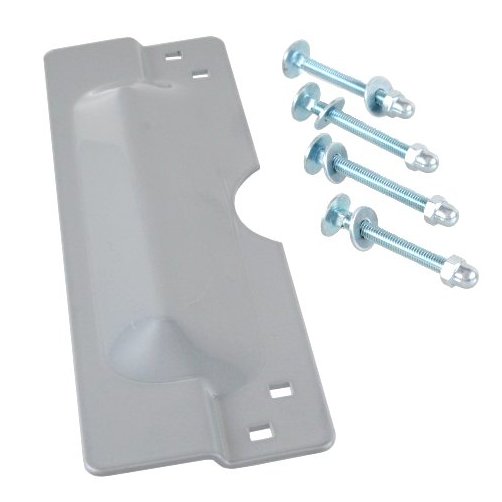 3" X 11" LATCH PROTECTOR SILVER ENAMEL FINISH POLY