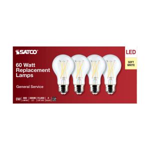 60 Wt Led Replacement Bulbs 4 Pk. 3000K