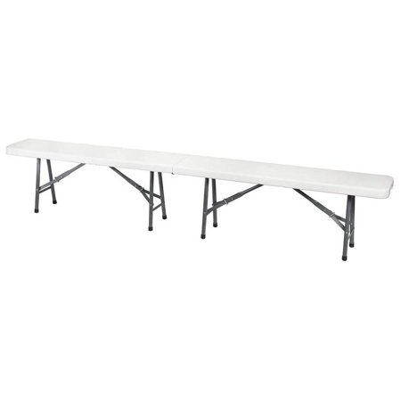 8 FT Plastic Folding Bench - 11"x 96"
