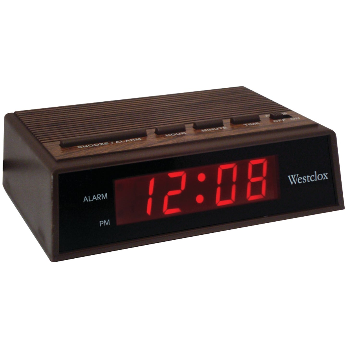 ALARM CLOCK WOODGRAIN LOOK BATTERY POWERED 2