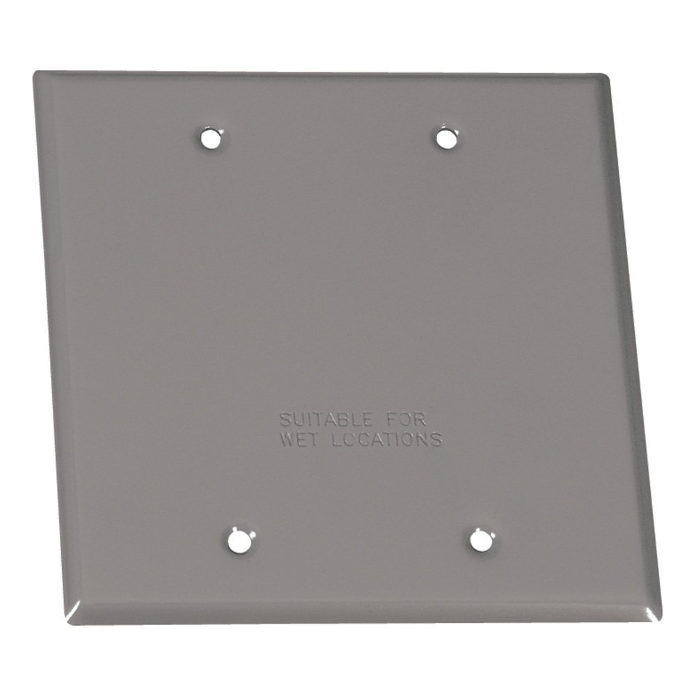 BLANK COVER 2GANG GRAY