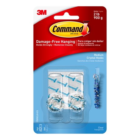 Command Crystal Hook 2 Pk