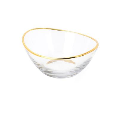 Crystal Bowl with 14K Gold Design - Small 1
