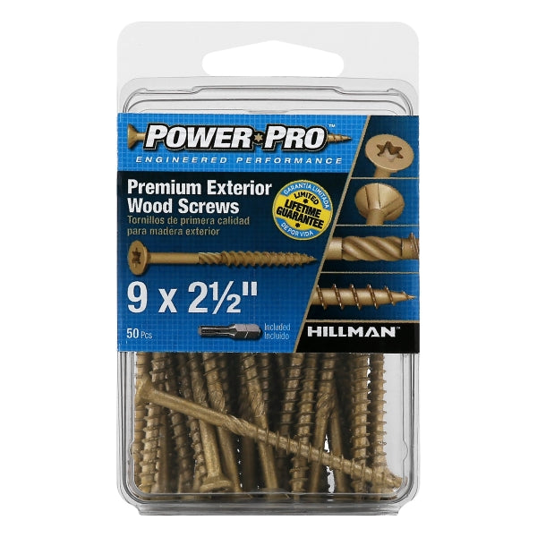 DCK SCRW 9X2.5" FLT 50PK