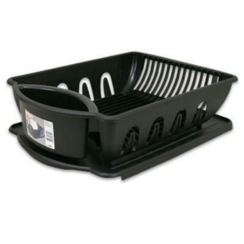 DISH DRAINER SET-JUMBO-BLACK