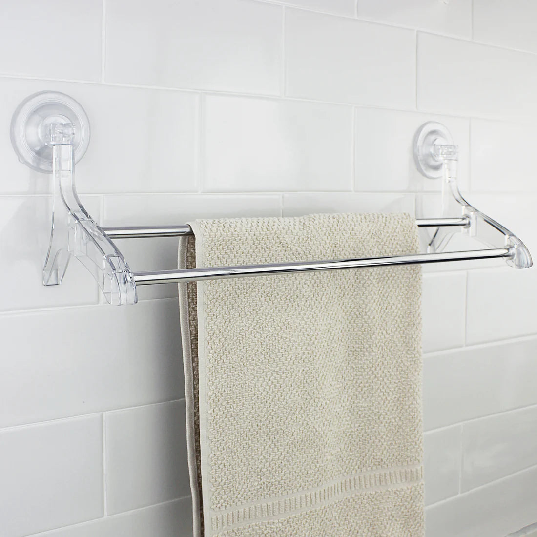 Double suction Clear Towel Bar 4