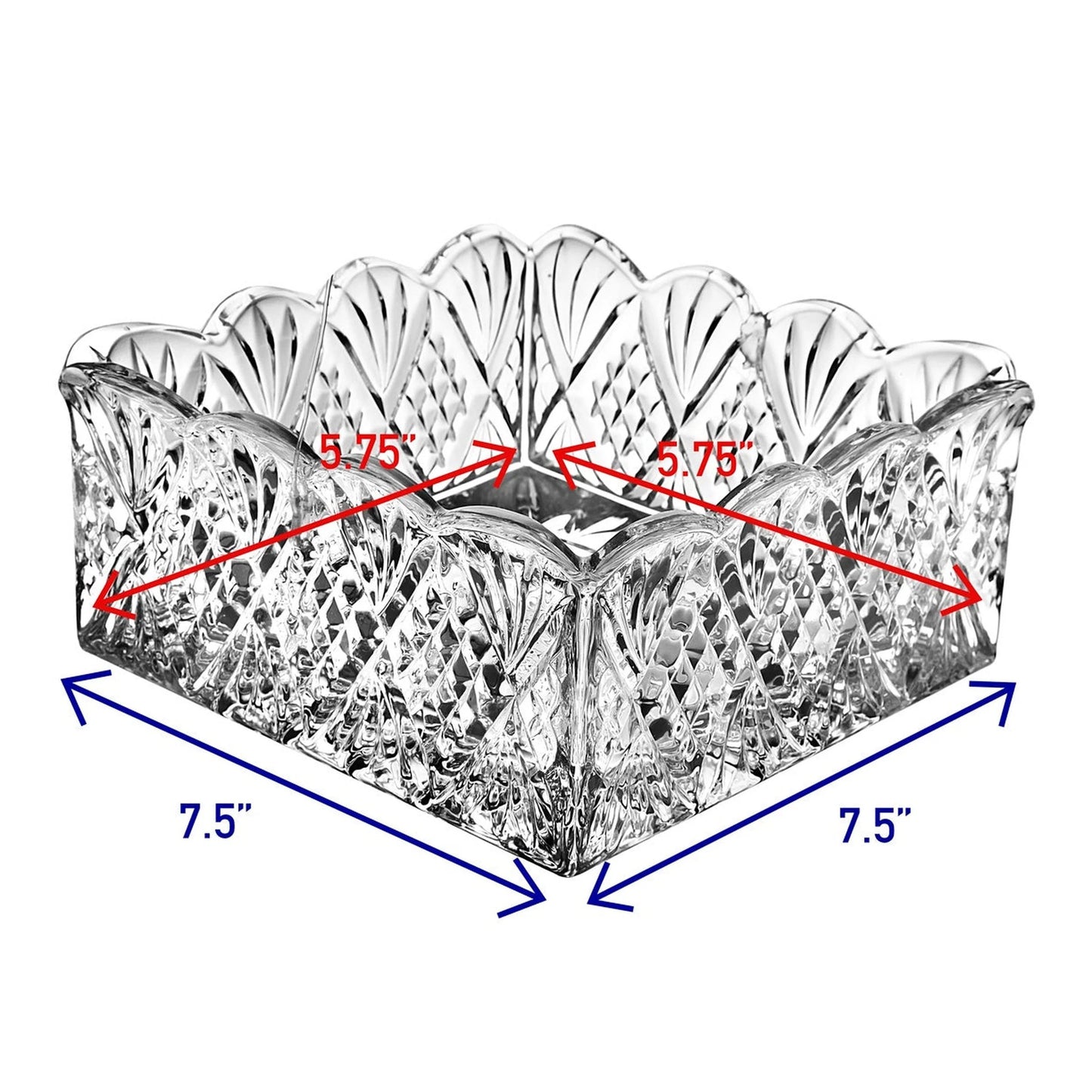 Dublin Crystal Scalloped Napkin Holder