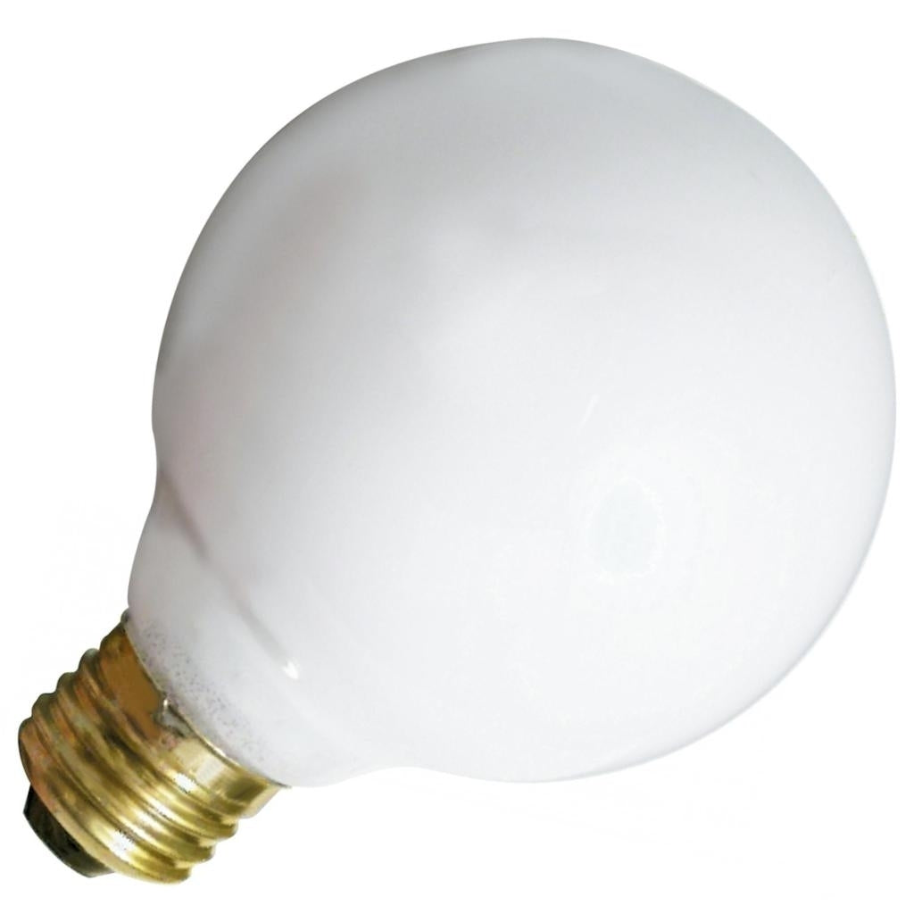 G25 GLOBE- MED.BASE- 25w WHITE