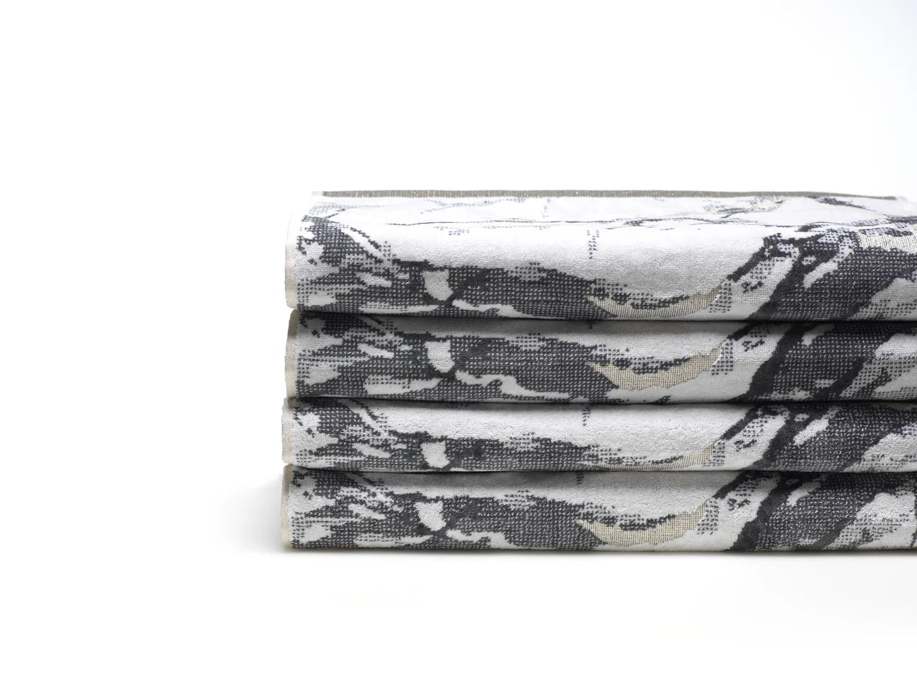 Granite White /Gray /Metallic Hand Towel 3