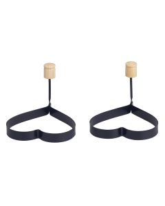 HIC Kitchen Heart Shape Egg Ring, Set of 2