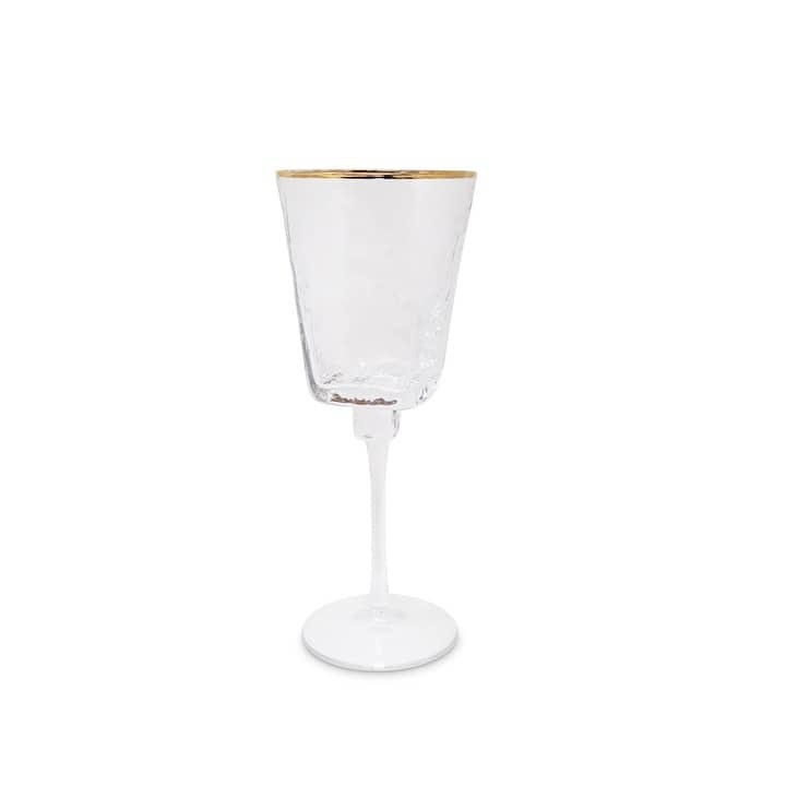 Hammered Tumblers Square Shaped with Gold Rim
