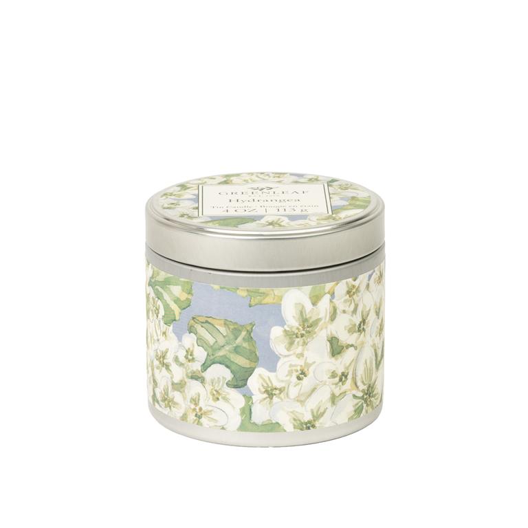 Hydrangea Tin Candle