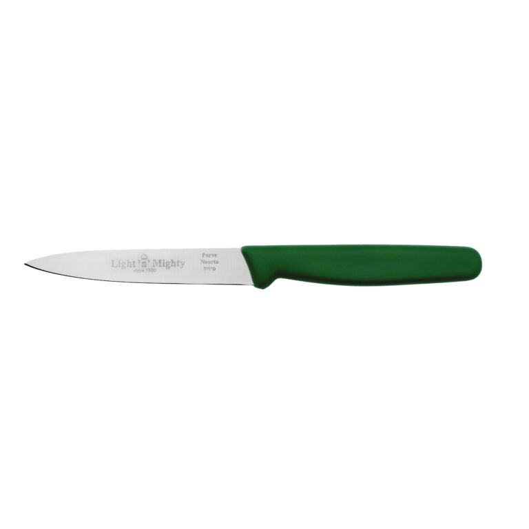 3-PC Paring knife set, Red, Green, Blue, Dairy, Meat, Parve, Straight point tip.