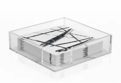 Clear Napkin Holder Marble Base