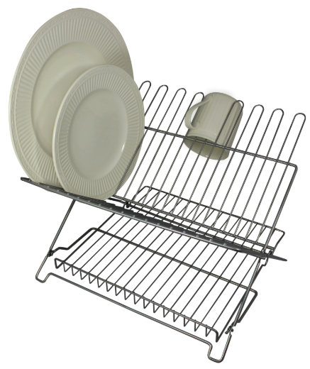 Jr. Folding Dish Rack-Metallic