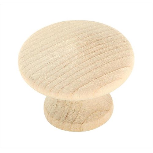 KNOB WOOD 1-1/4" DIAMETR