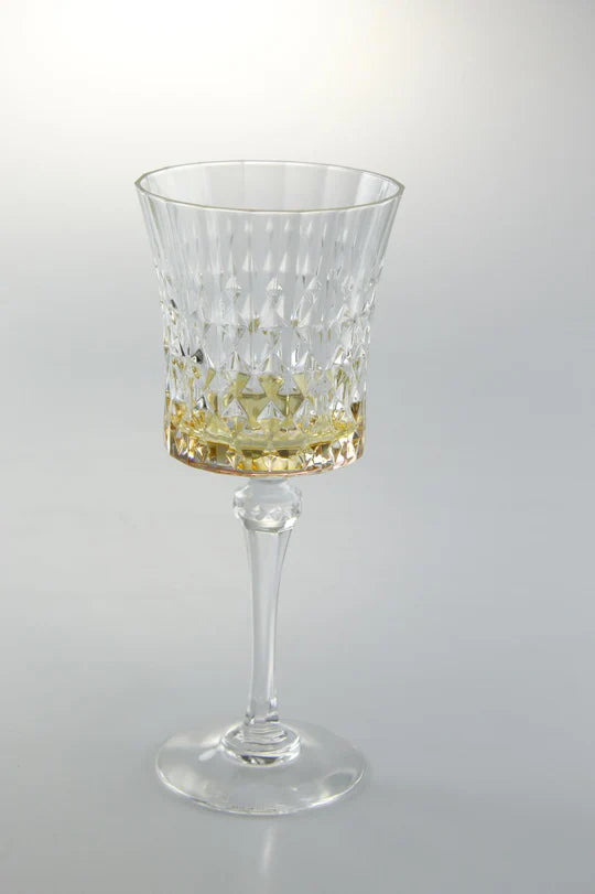 Liscio Ottico - Set of 6 Diamond Glasses with Smoked Shade on the Bottom 2