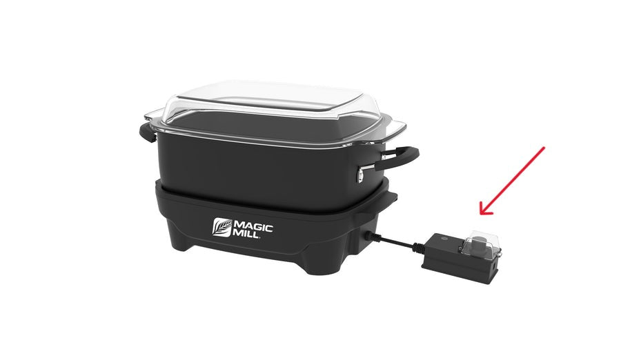 GLASS COVER For Magic Mill Slow Cooker 6.5-7.5-9-12 Qt. Only For New Model 2024Y (With dial on the wire)