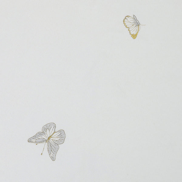 Majestic Tablecloths (70"x108", Linen Look Silver Gold Butterfly) 5
