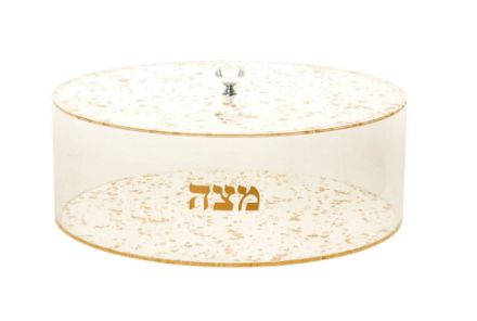 Matzah Holder W/Gold Flakes