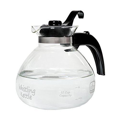 Medelco Tea KETTLE-GLASS-WHISTLER-12cup-ME