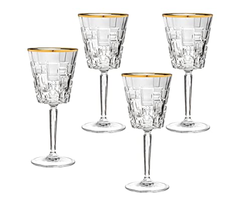 Milana Goblet with Gold Rim Set of 6
