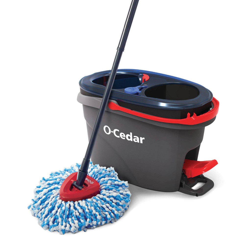 O-Cedar EasyWring Rinse Clean 12 in. W Spin Mop with Bucket