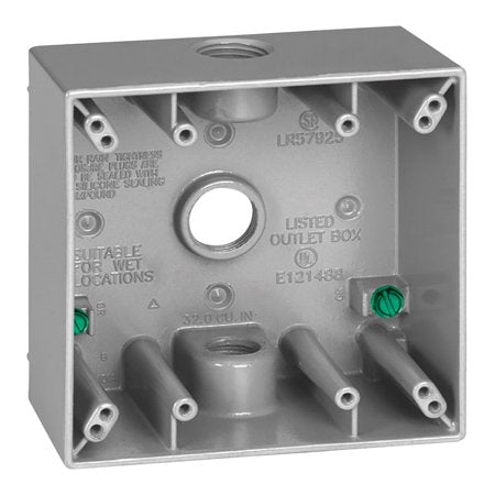 OUTLET BOX 2G 1/2" 3HOLE