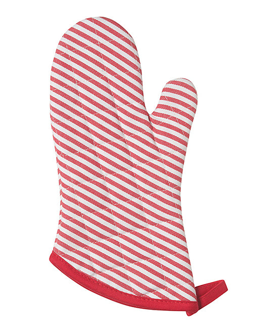 Oven Mitt Red Stripe