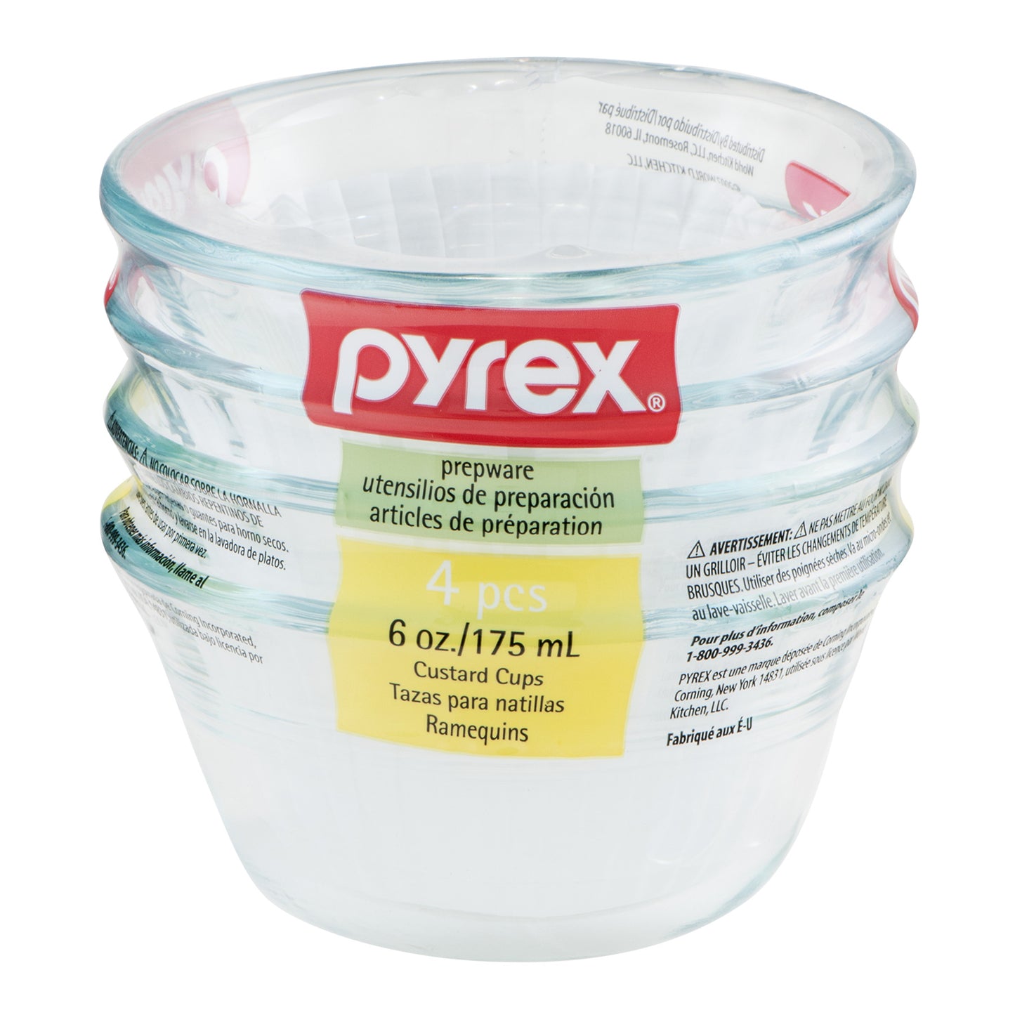 PYREX-DESSERT/CUSTARD- 6oz-SET
