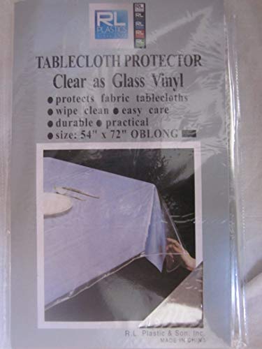 RL Oblong Vinyl Table Cloth Clear As Glass