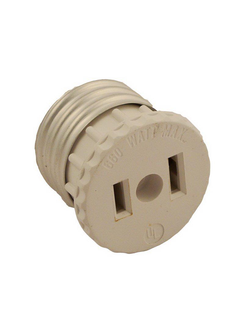 SOCKET/PLUG ADAPTR WHT