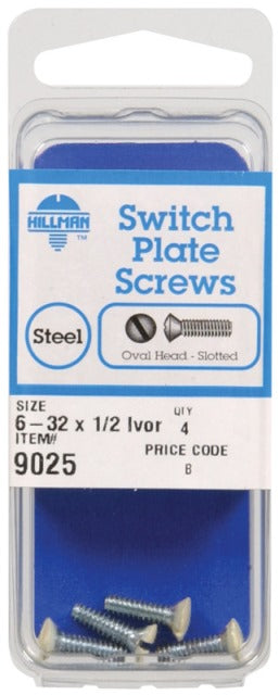 SWITCHPLATE SCREW IVORY